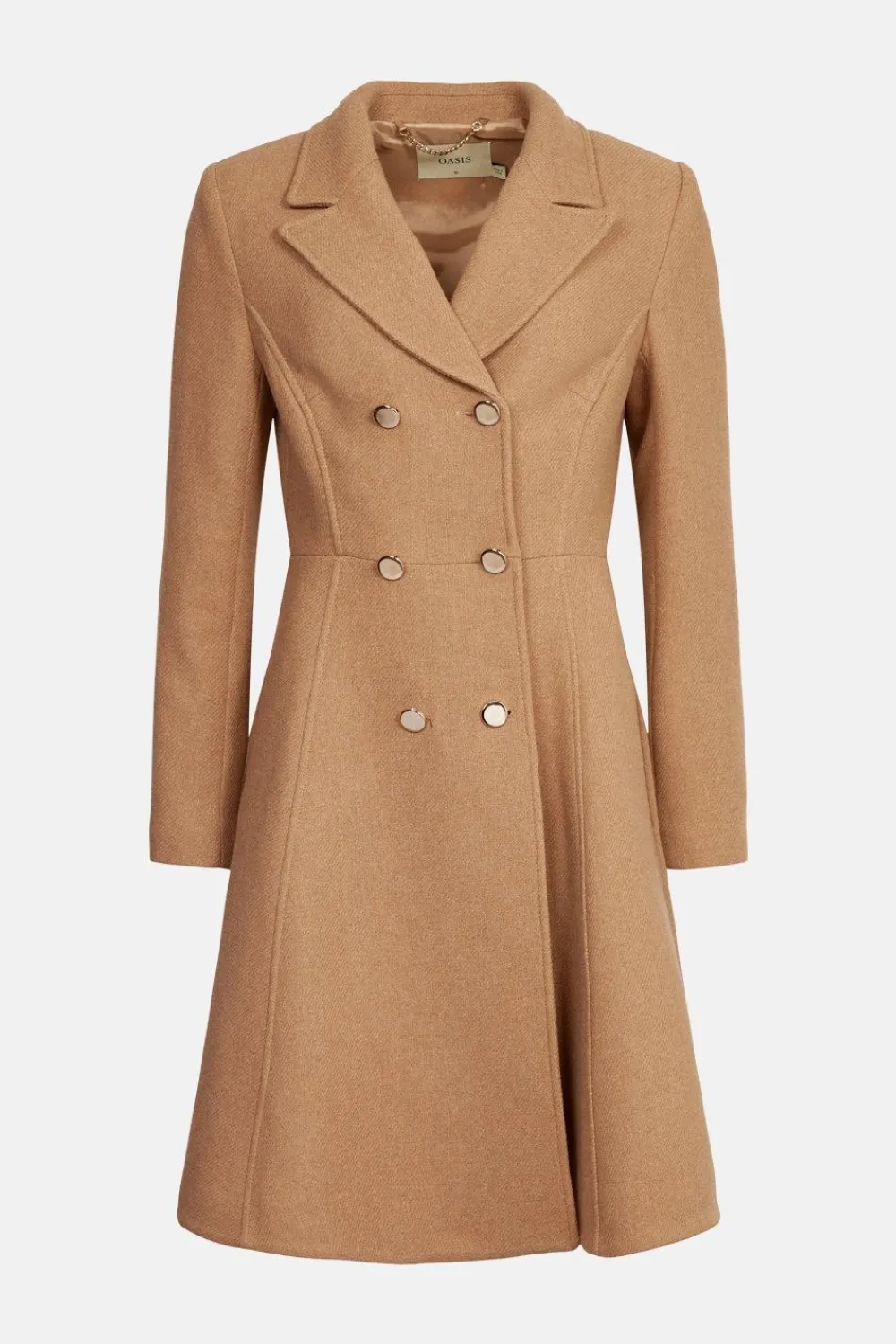 Discount Oasis Premium Italian Wool Mix Princess Coat Camel