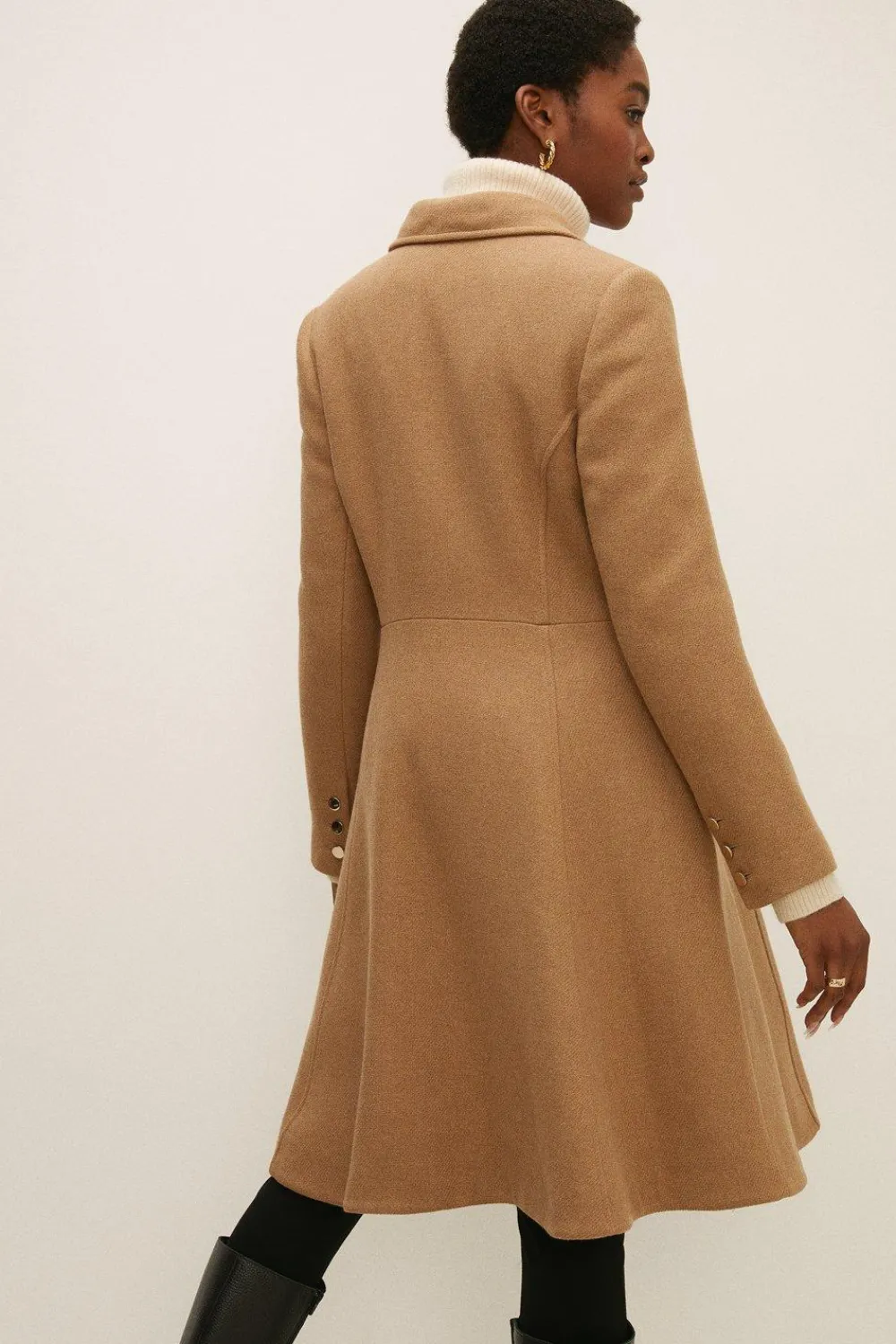 Discount Oasis Premium Italian Wool Mix Princess Coat Camel