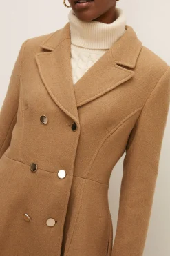 Discount Oasis Premium Italian Wool Mix Princess Coat Camel