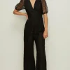 Discount Oasis Premium Lace V Neck Jumpsuit Black