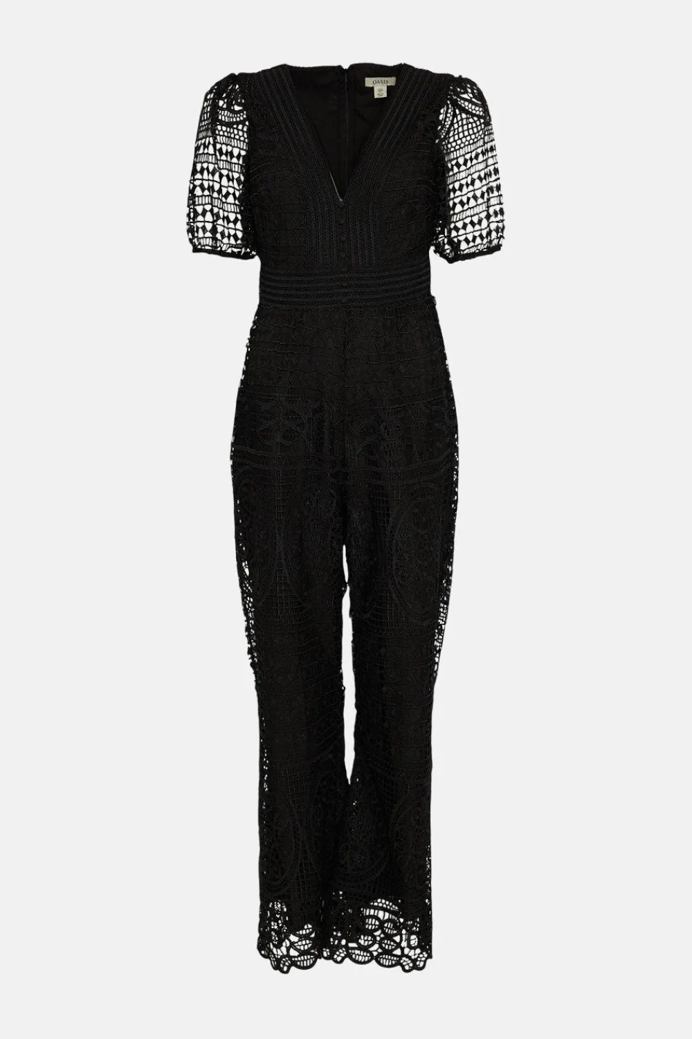 Discount Oasis Premium Lace V Neck Jumpsuit Black