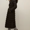 Outlet Oasis Premium Maxi Belted Padded Jacket Khaki