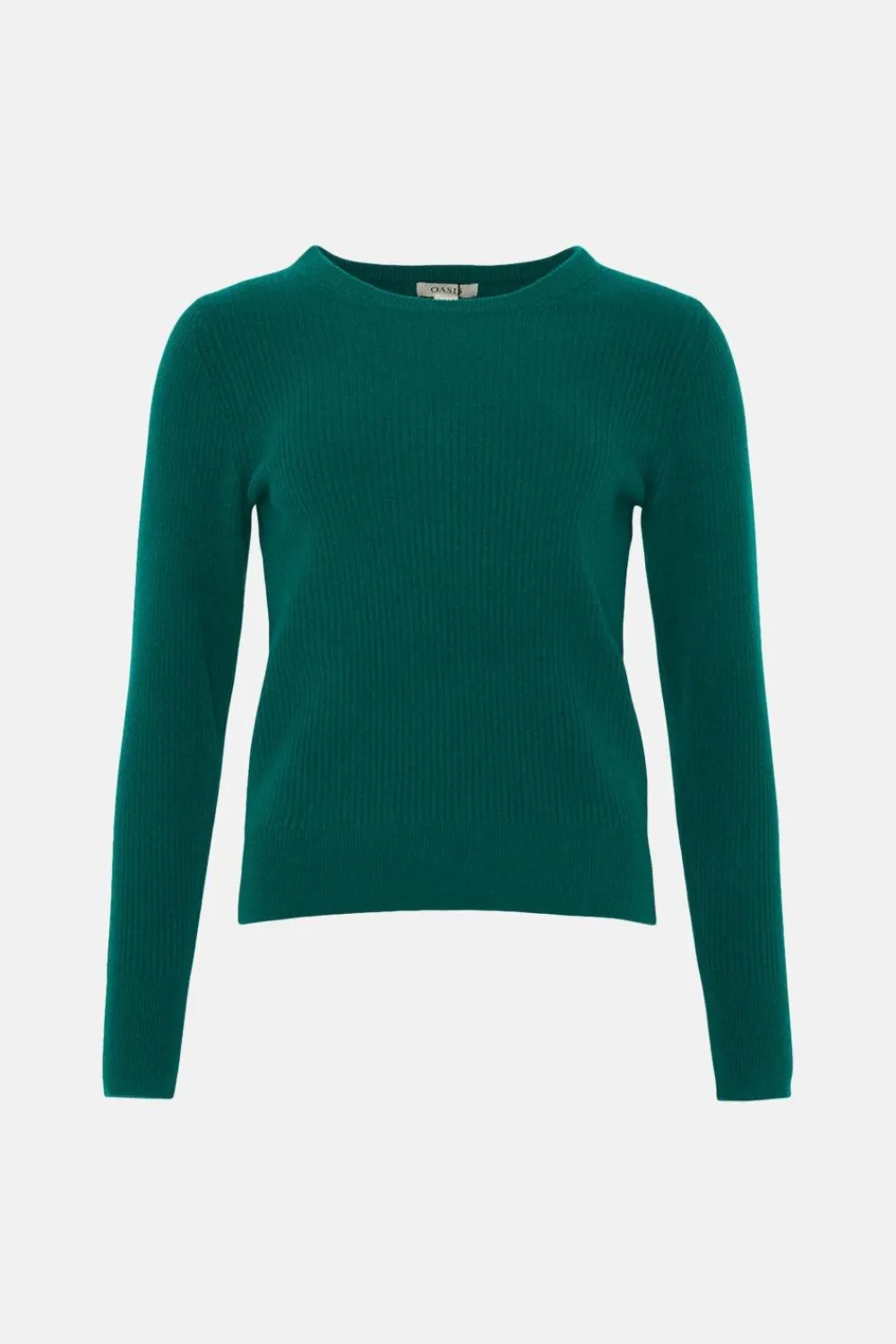 Best Oasis Premium Merino Wool Ribbed Crew Neck Jumper Fuchsia