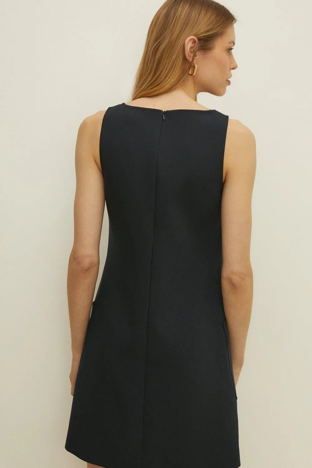Online Oasis Premium Patch Pocket Shift Dress Navy