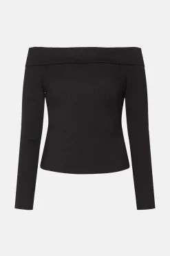 Discount Oasis Premium Ponte Bandeau Top Black