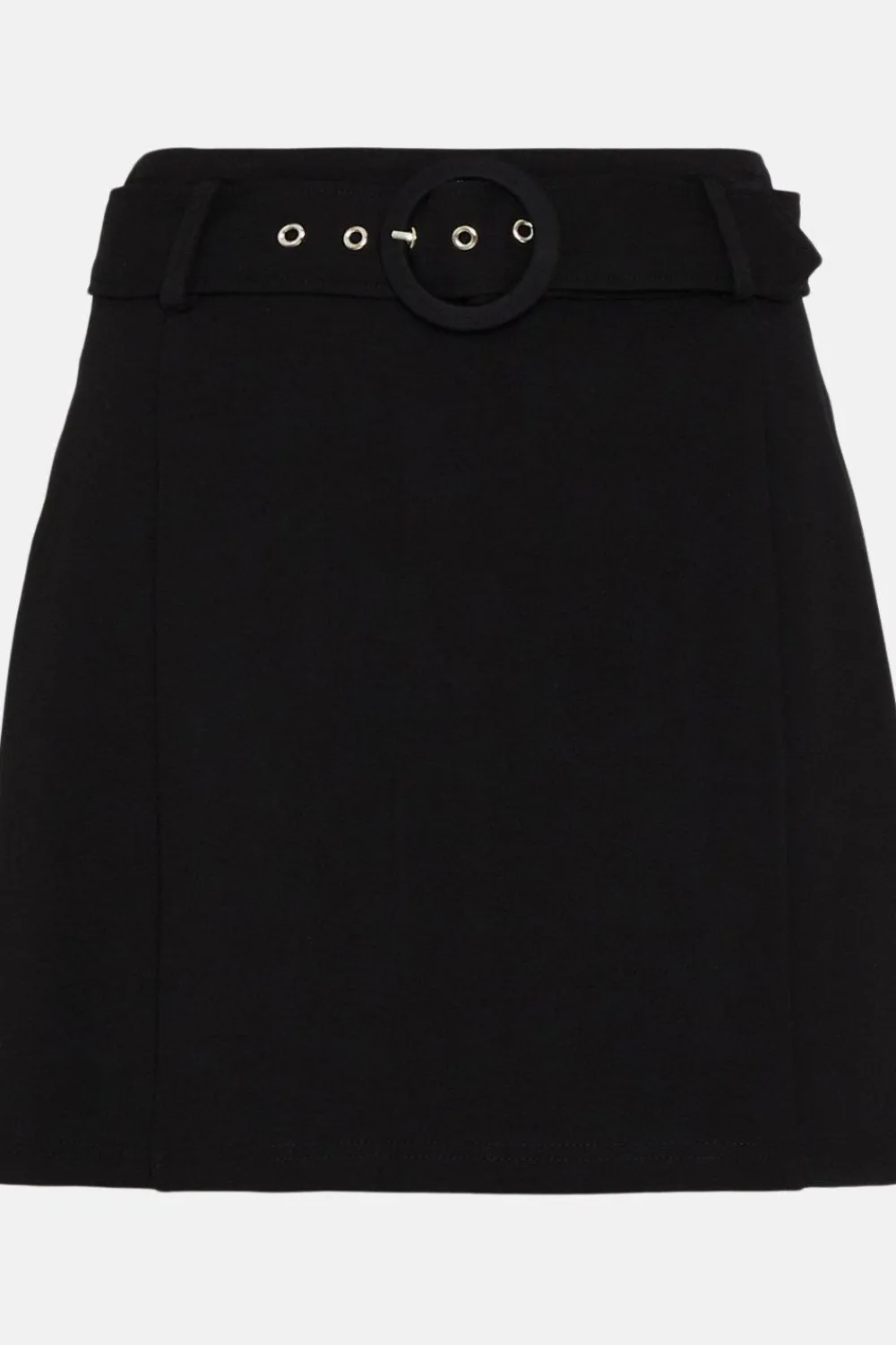 Clearance Oasis Premium Ponte Belted Mini Skirt Black
