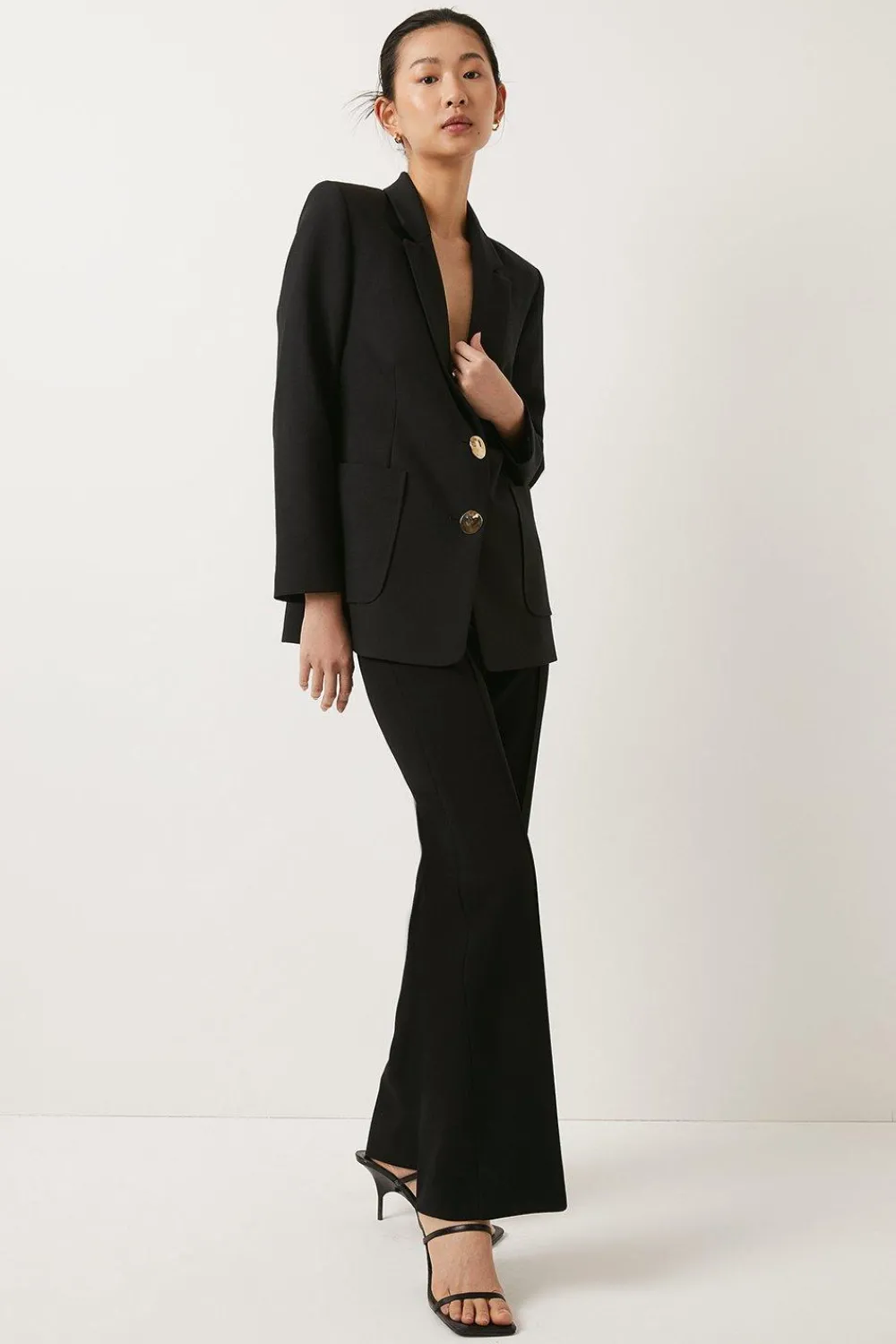 New Oasis Premium Single Breasted Patch Pocket Blazer Black