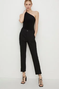 Outlet Oasis Premium Slinky Double Layer One Shoulder Body Black