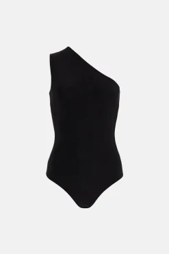 Outlet Oasis Premium Slinky Double Layer One Shoulder Body Black