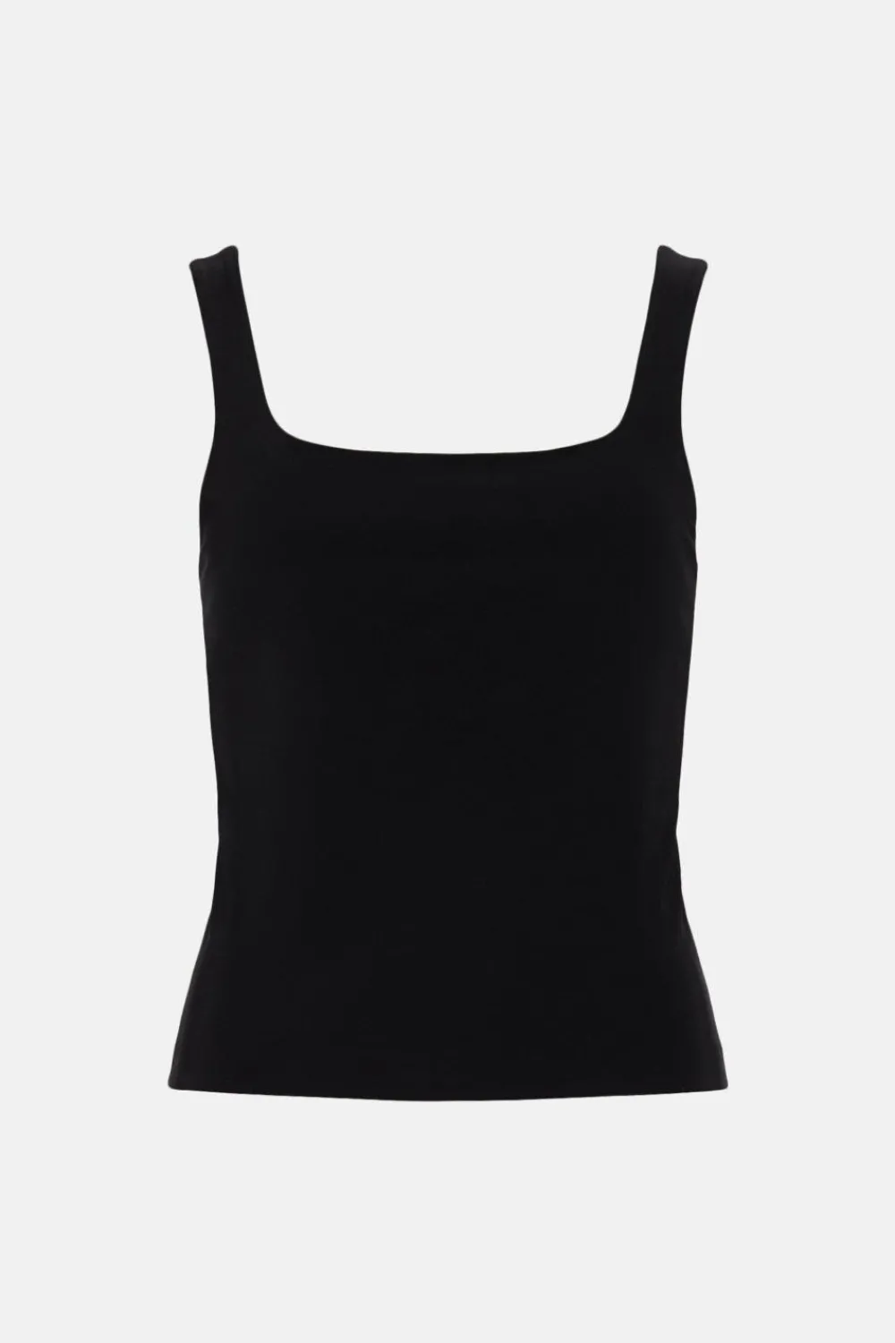 Online Oasis Premium Slinky Double Layer Square Neck Vest Black