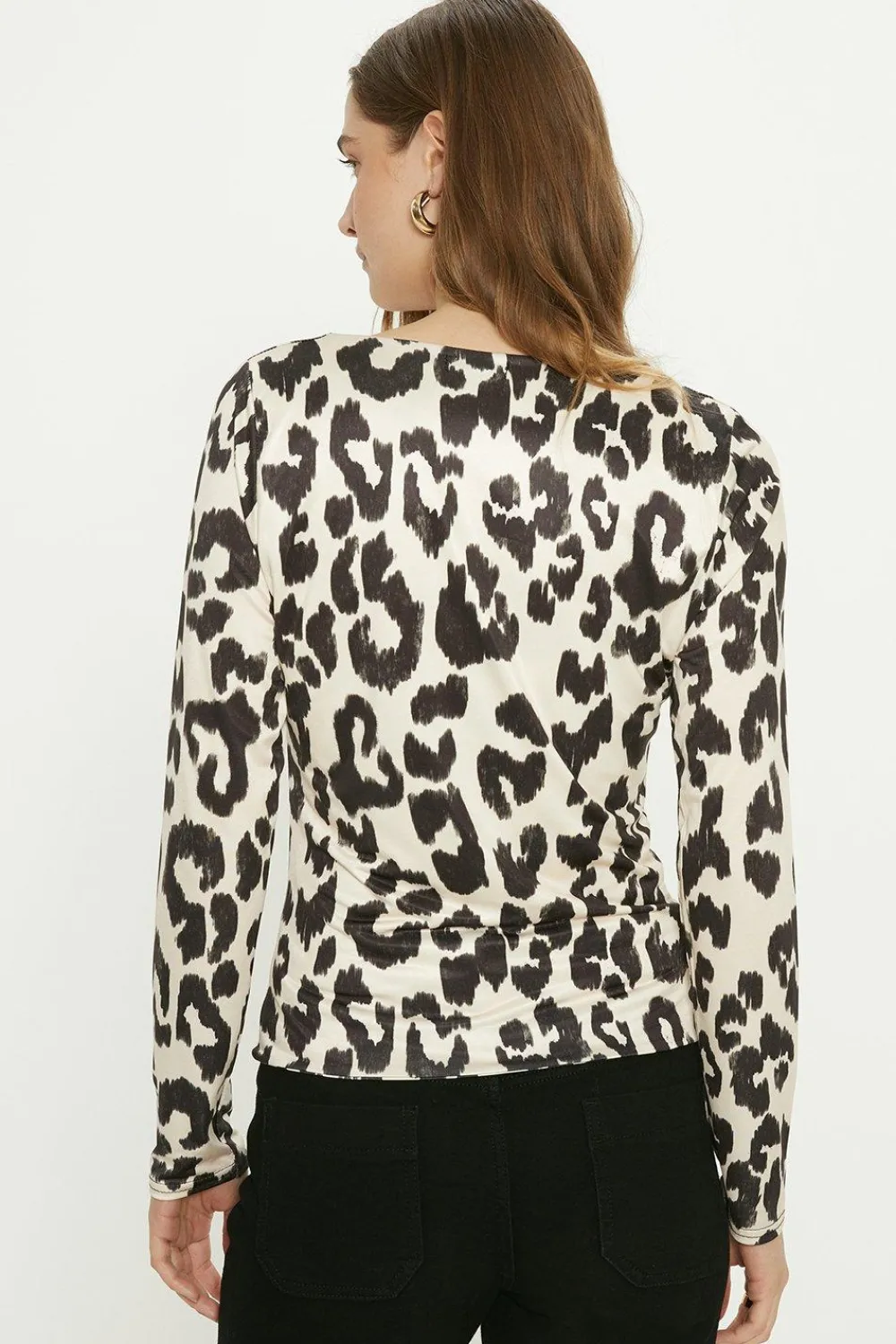 Hot Oasis Premium Slinky Jersey Animal Sweetheart Top Mono