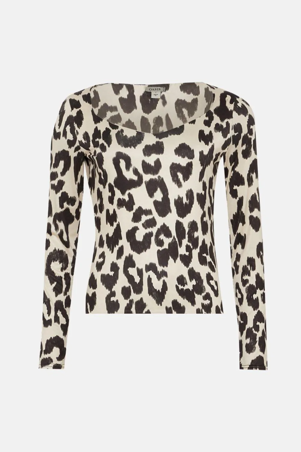 Hot Oasis Premium Slinky Jersey Animal Sweetheart Top Mono