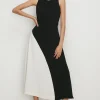 New Oasis Premium Soft Tailored Midi Dress Mono
