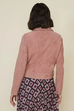 Online Oasis Premium Suede Jacket Burgundy