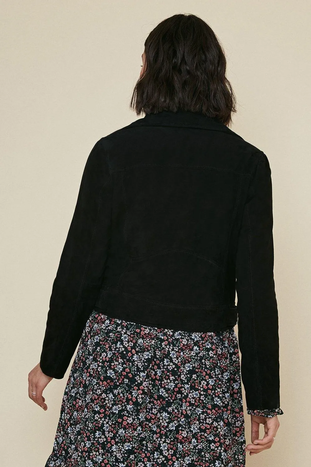 New Oasis Premium Suede Jacket Blush