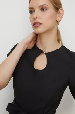 Clearance Oasis Premium Tailored Stretch Belted Jumpsuit Black