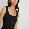 Discount Oasis Premium Tailored Stretch Zip Skater Dress Green
