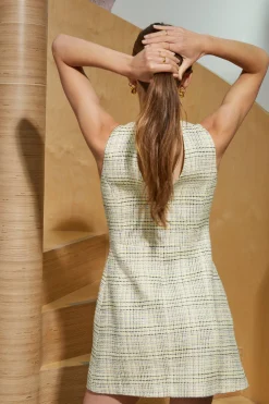 Sale Oasis Premium Tweed Skater Dress Multi