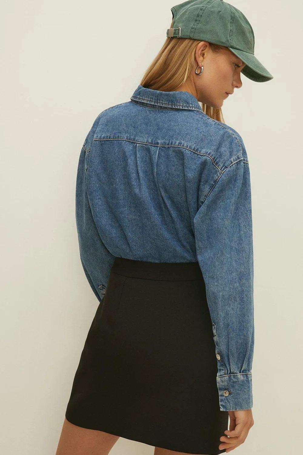 Discount Oasis Premium Zip Through Aline Mini Skirt Black
