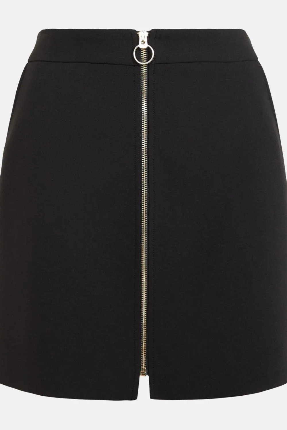 Discount Oasis Premium Zip Through Aline Mini Skirt Black