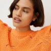 Outlet Oasis Pretty Pointelle Puff Sleeve Jumper Orange