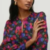 Best Oasis Printed 2 In 1 Keyhole Detail Skater Dress Black