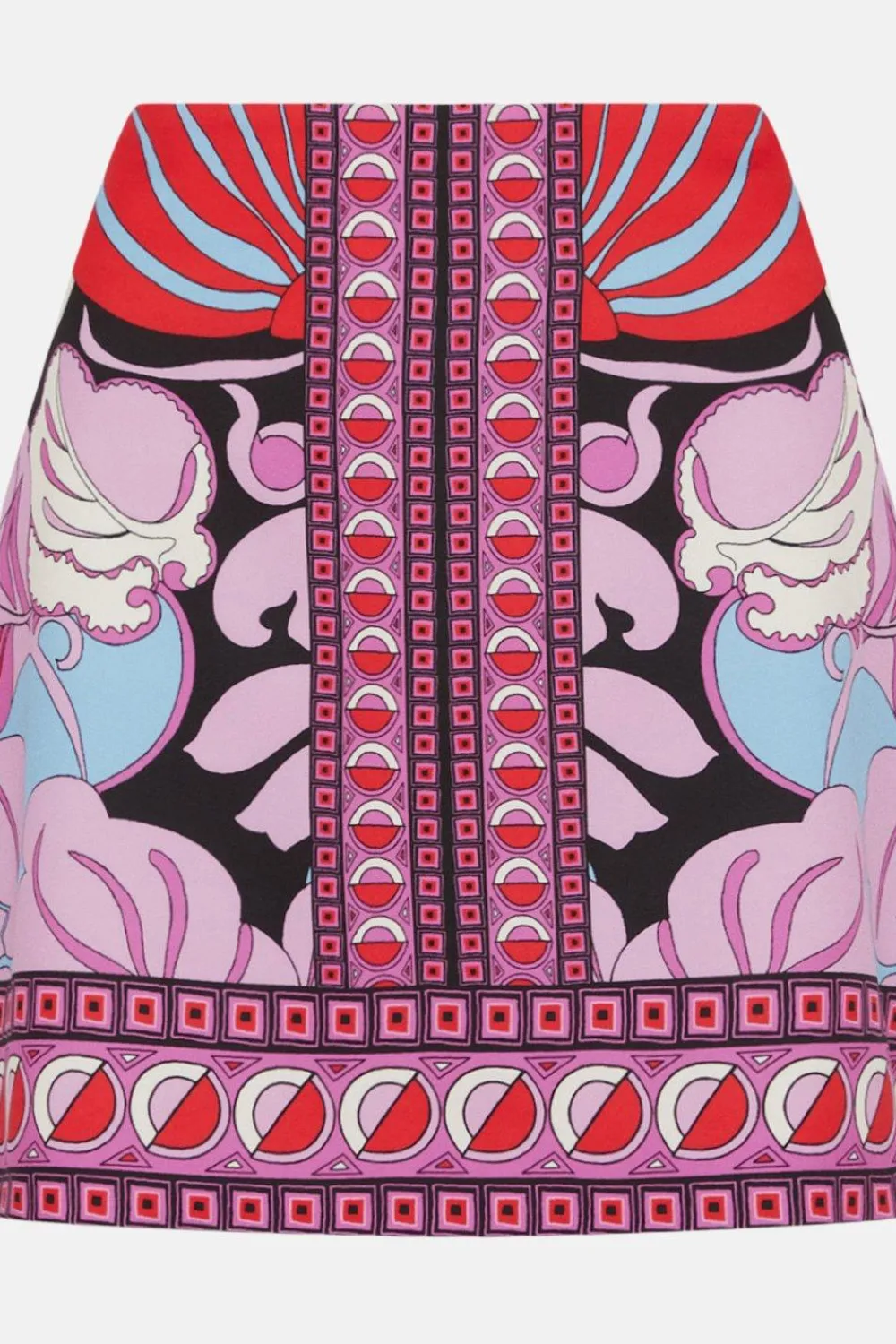 Fashion Oasis Printed Crepe Mini Skirt Multi