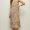 Sale Oasis Printed Tassel Detail Dress Orange