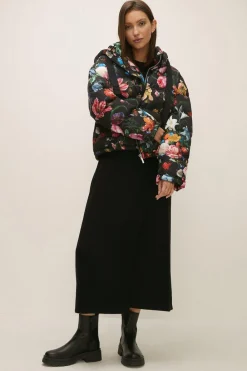 Outlet Oasis Printed Zip Through Padded Coat Multi
