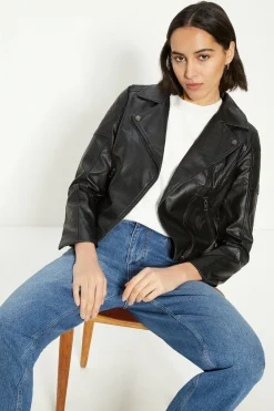 Online Oasis Pu Biker Black