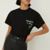 Clearance Oasis Pucker Up Mistletoe Christmas T-Shirt Black