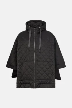 Clearance Oasis Quilted Poncho Black
