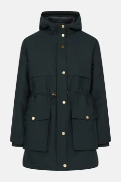 New Oasis Quilted Winter Midi Parka Black