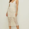 Online Oasis Rachel Stevens Embroidered Lace Midi Skirt Ecru