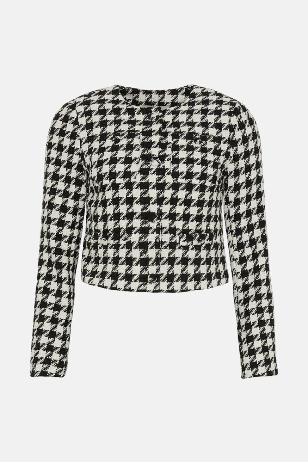 Outlet Oasis Rachel Stevens Houndstooth Tweed Blazer Mono