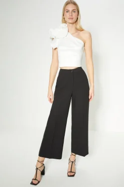 Fashion Oasis Rachel Stevens One Shoulder Rosette Detail Top Ivory