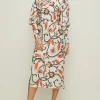 New Oasis Rachel Stevens Paisley Midi Dress Nude