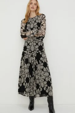 Hot Oasis Rachel Stevens Petite Cut Out Midi Dress Mono