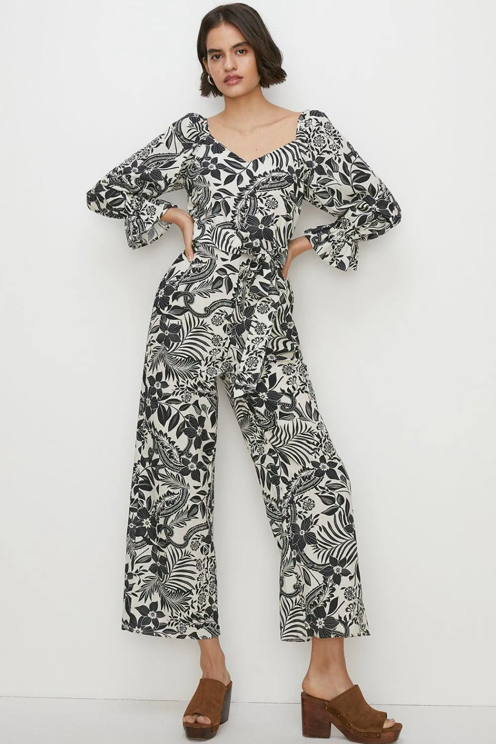 Discount Oasis Rachel Stevens Petite Paisley Floral Jumpsuit Mono