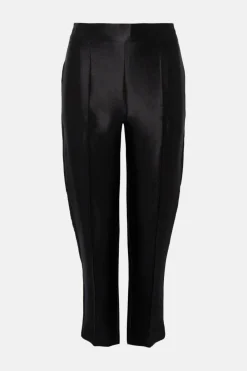 Clearance Oasis Rachel Stevens Petite Satin Co Ord Trouser Black