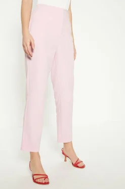 Best Oasis Rachel Stevens Petite Stretch Crepe Tapered Trousers Pink