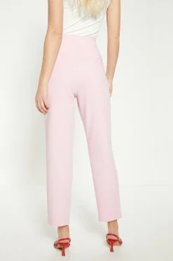 Best Oasis Rachel Stevens Petite Stretch Crepe Tapered Trousers Pink
