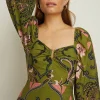 Sale Oasis Rachel Stevens Petite Tribal Border Dress Khaki