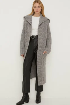 New Oasis Rachel Stevens Premium 100% Wool Oversized Coatigan Grey