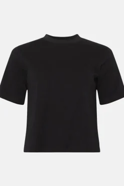 Fashion Oasis Rachel Stevens Premium Essential Jersey Boxy T-Shirt Black