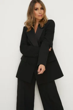 Fashion Oasis Rachel Stevens Premium Tuxedo Blazer Black