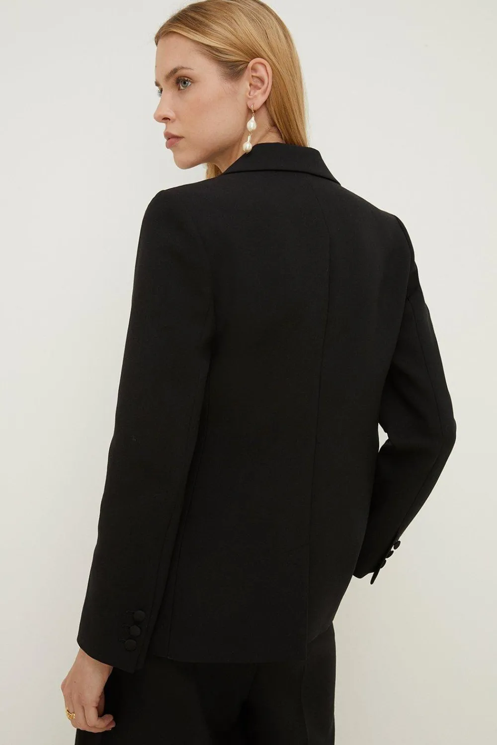 Fashion Oasis Rachel Stevens Premium Tuxedo Blazer Black