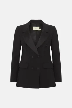 Fashion Oasis Rachel Stevens Premium Tuxedo Blazer Black
