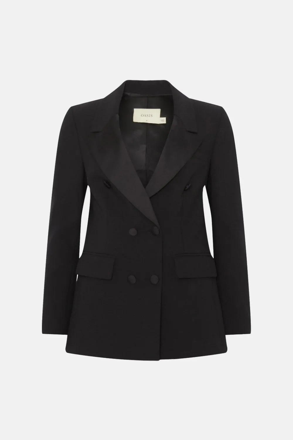 Fashion Oasis Rachel Stevens Premium Tuxedo Blazer Black