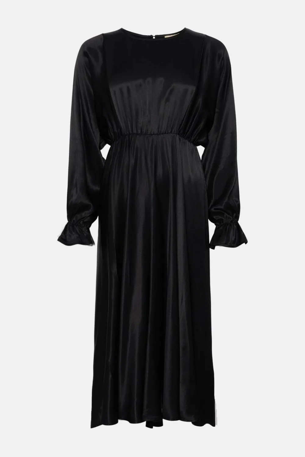 Outlet Oasis Rachel Stevens Satin Blouson Midi Dress Black
